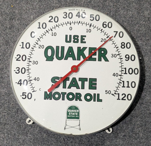 Vtg metal glass use quaker - vtg,